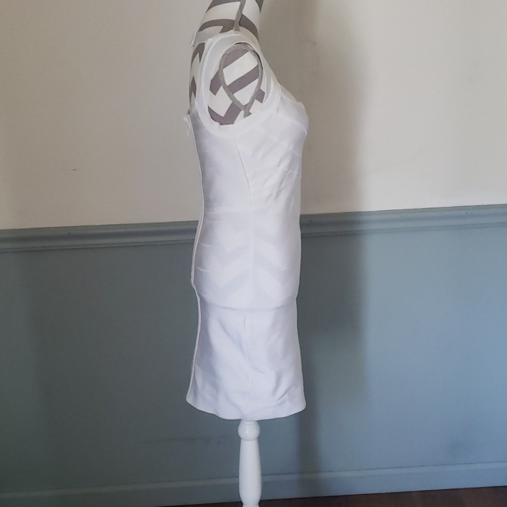 Fashion Nova White “Normandy” Bandage Midi Dress – Size M - Picture 5 of 7